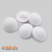دکمه پایه دار سایز 33 سفید ساده(قیمت صحیح است و موجود می باشد)
